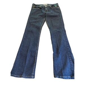 Old Skool Women's Jeans Size 15/16 Embroidered Pockets Dark Wash